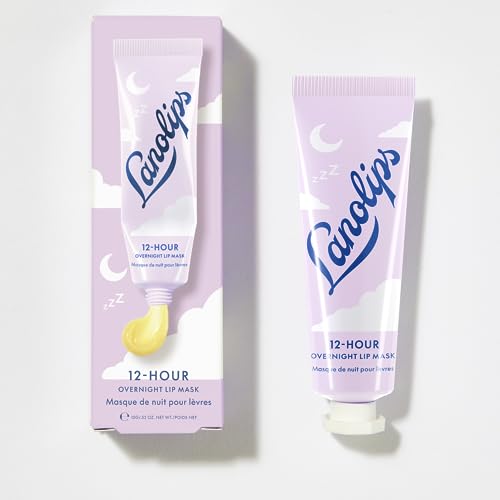 Lanolips Coconut & Overnight Lip Balm Set ? 12 Hour Overnight Lip Mask (0.52 oz) + 101 Ointment Coconutter (0.35 oz) ? Hydrating Lanolin Balms for Dry Lips & Skin