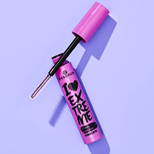 essence | I Love Extreme Volume Mascara (Pack of 1) | Flake Free, Intense & Dramatic Volume | Vegan & Cruelty Free