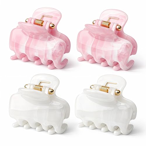 Mini Claw Hair Clips 2 Inch - 4 Pack for Thin & Thick Hair