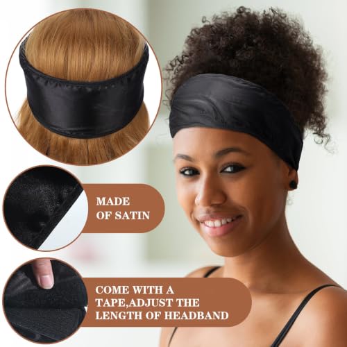 Hercicy 6-Pack Satin Hair Wrap Headband – Adjustable Spa Headwear