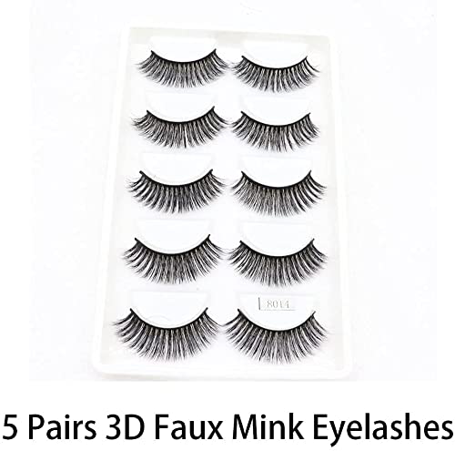 AFBeauty Fluffy Natural False Eyelashes - 6 Pairs, 18mm Soft Mink Lashes