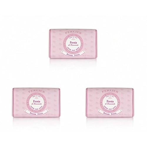 Perlier: "Fresia" Freesia Scented Soap 3.5oz Packages (Pack of 3) [ Italian Import ]