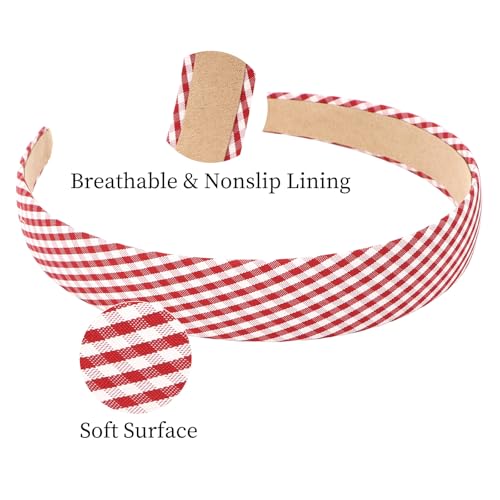 Wecoe 12-Pack Women's Headbands - Polka Dot & Plaid Designs