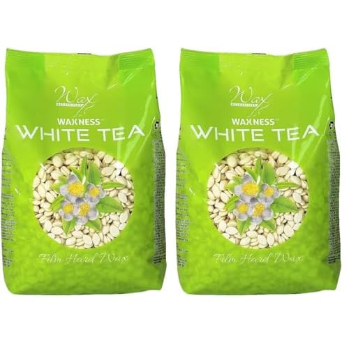 Waxness Hard Wax Beads White Tea Cream 1.1 Pound (Pack of 2)