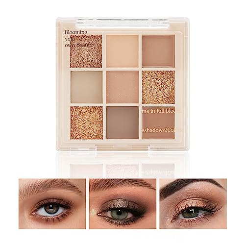 Boobeen Nude Eyeshadow Palette - 9 Color Matte & Shimmer