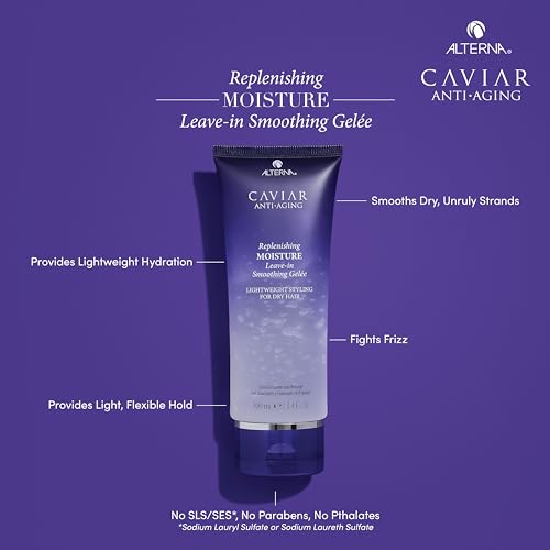 Alterna Caviar Anti-Aging Replenishing Moisture Leave-in Smoothing Gelee, Lightweight Styling For Dry Hair,Sulfate Free