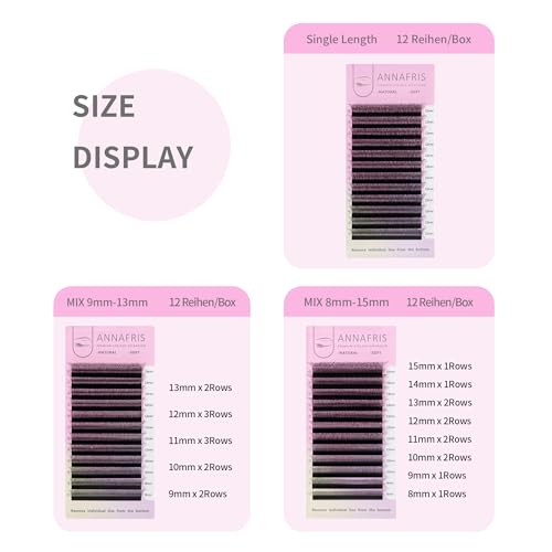 6D Premade Fan Eyelash Extensions 0.07 C Curl 8-15mm Mix
