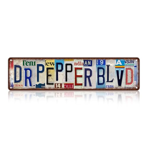 Dr Pepper Blvd Vintage Wall Sign 16 x 4 Inches Metal Tin - Dr Pepper Street Sign