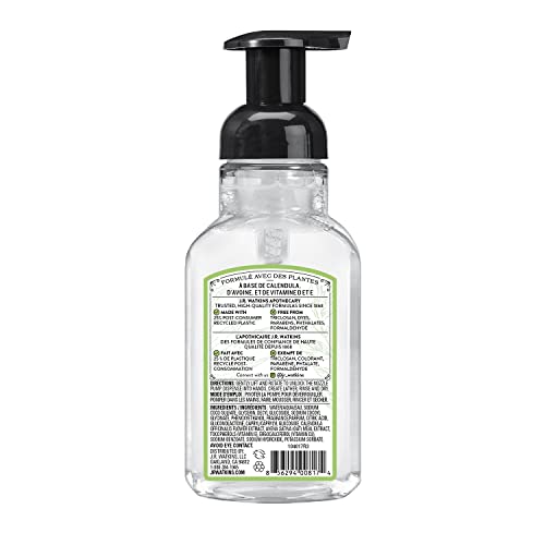 J.R. Watkins Foaming Hand Soap with Pump Dispenser, Moisturizing Foam Hand Wash, All Natural, Alcohol-Free, Cruelty-Free, USA Made, Aloe Green Tea, 9 fl oz, 3 Pack