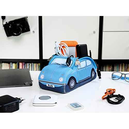 BRISA VW Collection - Volkswagen Neoprene Universal Bag for Makeup, Travel, Cosmetics in Beetle Bug Design