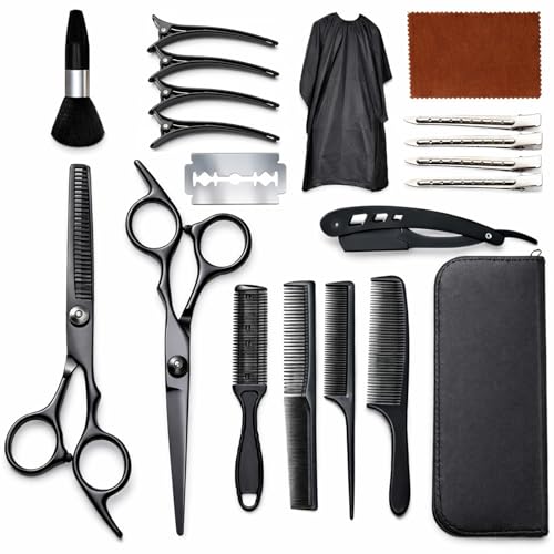 XWKJLIE 20-Piece Professional Hairdressing Scissors & Shears Kit for Barber & Home Use