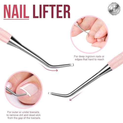 FANDAMEI Cuticle Kit, 4 PCS Nail Care Kit, Cuticle Trimmer, Cuticle Nippers, Ingrown Toenail Removal Kit, Cuticle Clippers, Cuticle Pusher, Nail Cuticle Trimmer, Manicure and Pedicure Kit, Nail Tools