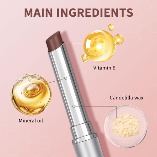 3PCS Honey Lipstick Tinted Lip Balm - Sheer Hydrating Lipstick for All Skin Tones - Moisturizing Lip Color, Nourishing Lip Balm with a Hint of Natural Black Cherry Tint (Black & Nude & Pink)