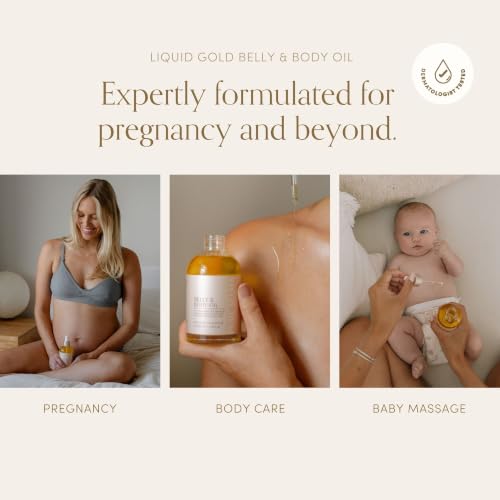 Pregnancy Belly Oil for Stretch Marks – Argan & Jojoba, 4.9oz