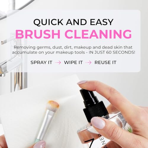 ISOCLEAN Makeup Brush Cleaner Spray – Fast-Drying, 18 fl oz