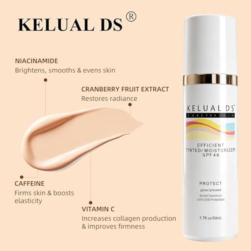 Anti-Aging Tinted Face Moisturizer & Sunscreen SPF 46 - 2 PCS