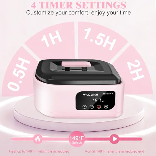 Beauty Star 3500ml Pink Paraffin Wax Machine for Hands & Feet with Accessories