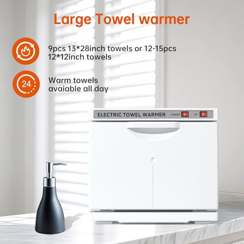 Hot Towel Warmer for Spa,2-in-1 Thermostatic Towel Heater,8L Small Towel Warmer with Quick and All-Round Heating for Facial SPA,Beauty Salon,Esthetician and Bathroom