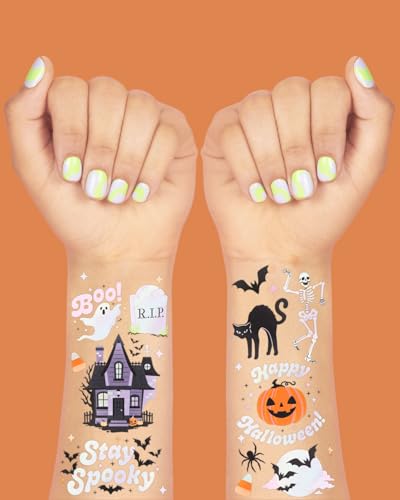 xo, Fetti Halloween Temporary Tattoos - 50 Iridescent Designs