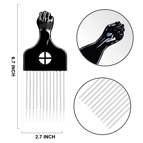 Hair Styling Set: 2 Curl Sponges & Metal Afro Pick