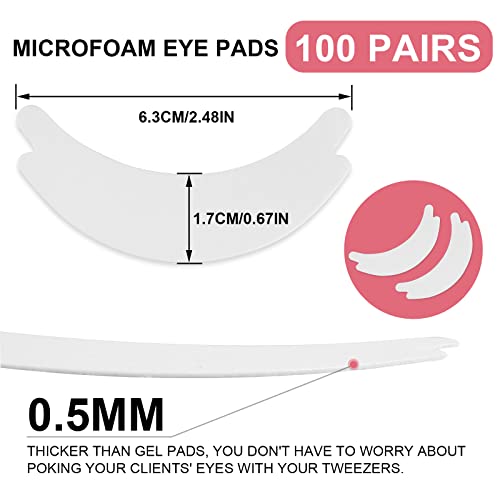 100 Pairs Foam Eye Pads for Lash Extensions - Lint Free