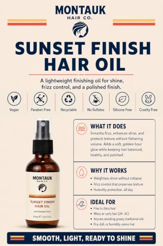 Sunset Finish Lightweight Hair Oil - Frizz Control & Shine