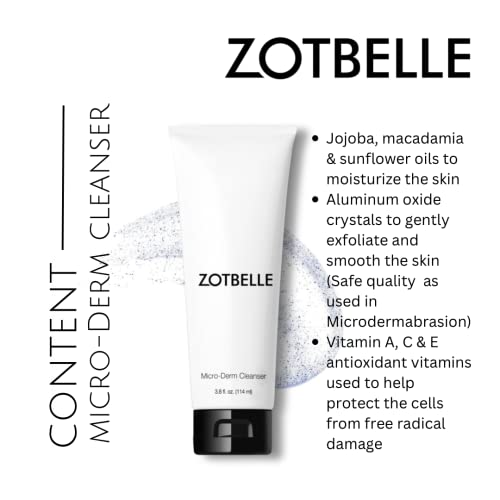 ZOTBELLE MICRO-DERM CLEANSER Gently Cleanses and Exfoliates to Remove Excess Oil and Unclog Pores.