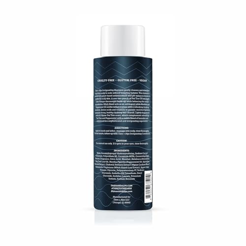 Oars + Alps Men's Sulfate Free Shampoo, Infused with Witch Hazel & Tea Tree Oil, Cleanses & Refreshes, Alpine Tea Tree Scent, 1 Pack, 13.5 Fl Oz