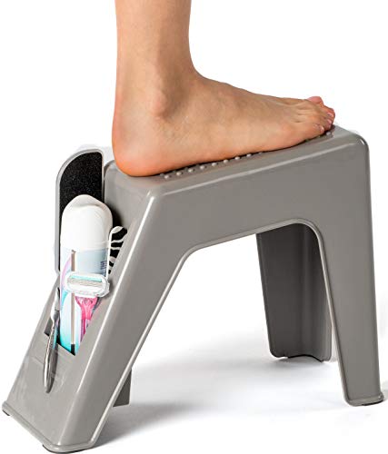 Shower Foot Rest Stool for Shaving & Pedicure - Grey