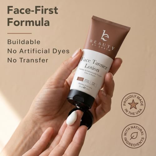 Face Self Tanner Lotion | Organic, Streak-Free, Natural Glow