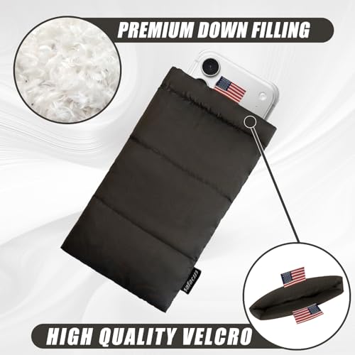 SAFACUS Brown Thermal Phone Case - Outdoor Insulated Pouch for iPhone & Galaxy