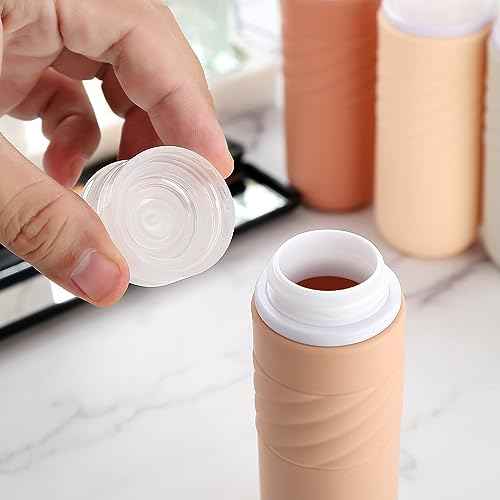 Gemice Travel Bottles for Toiletries, Tsa Approved 3oz Portable Travel Bottles, BPA Free Leak Proof Squeezable Travel Size Containers, Travel Accessories for Shampoo Conditioner Lotion (4 Pack)