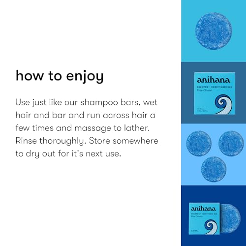 ANIHANA 2-in-1 Shampoo & Conditioner Bar - Blue Ocean