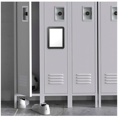 10 Pack Black Magnetic Locker Mirror,5" x 7" Iocker Mirror Magnetic - Small Mirrors for School Locker, Bathroom, Workshop Toolbox, Office Cabinet,Easy Install