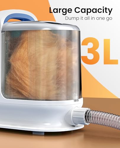 oneisall 7-in-1 Dog Grooming Vacuum Kit with Clipper & Nail Grinder