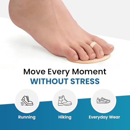 Kimihome 2-Pair Toe Straighteners for Crooked & Hammer Toes, Flexible Comfort, Beige
