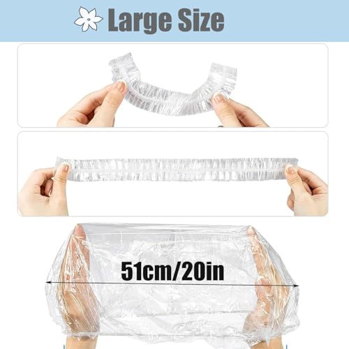 Large Size Disposable Shower Caps 50cm Waterproof Hair Cover Pack of 100