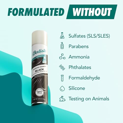 Batiste Color Dry Shampoo for Black Hair, 3.81 oz (Pack of 2)