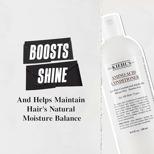 Kiehl's Amino Acid Conditioner, Strengthening and Moisturizing Hair Treatment, with Amino Acids, Jojoba and Coconut Oil to Improve Manageability and Added Shine - 16.9 fl oz