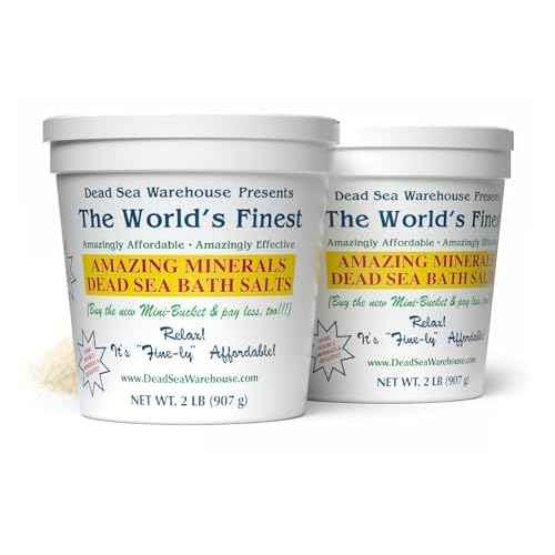 Dead Sea Warehouse - Dead Sea Salts for Soaking - 100% Dead Sea Mineral Bath Salts - Great for Soothing Muscles Aches, Relaxation, Alleviate Skin Issues - Unscented - 2 lbs - 2 Pack