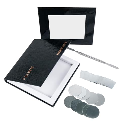 Black Magnetic Makeup Palette with Mirror – DIY Kit
