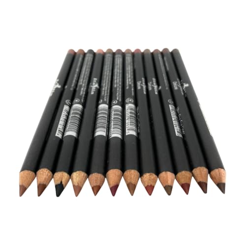 12 Colors Lip & Eyeliner Pencil Set, Long-Lasting