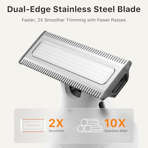 Manscape Body Hair Trimmer H6 One MagBlade Pro for Sensitive Skin, Built-in Dual LED Light, Waterproof Wet/Dry Groomer, USB-C Rechargeable, Full-Body Grooming for Chest and Legs, White
