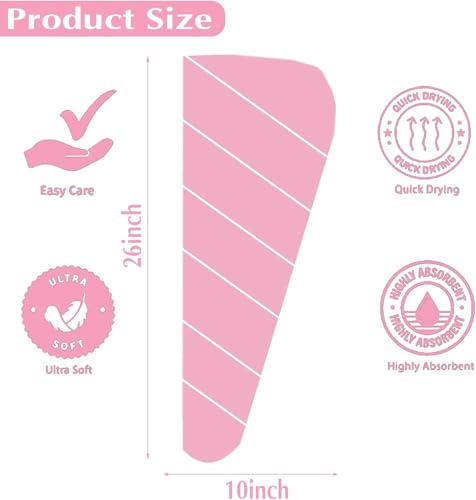 3-Pack Microfiber Hair Towel Wrap with Button | Quick-Drying