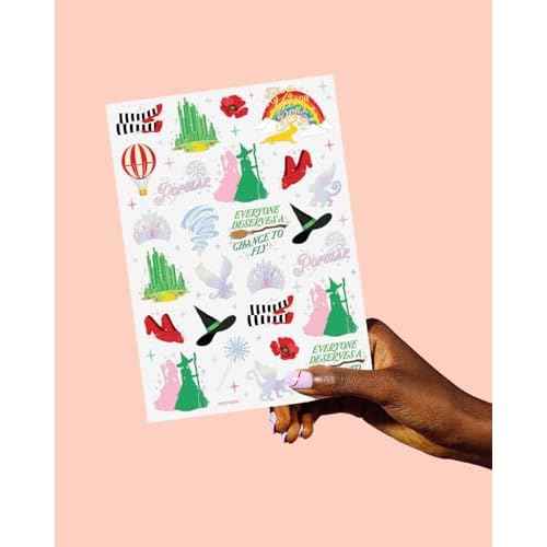 xo, Fetti Witch Temporary Tattoos - 52 iridescent Foil Pcs | Birthday Witch Accessory, Kids Wizard Party Favor, Cute Musical DIY Activity
