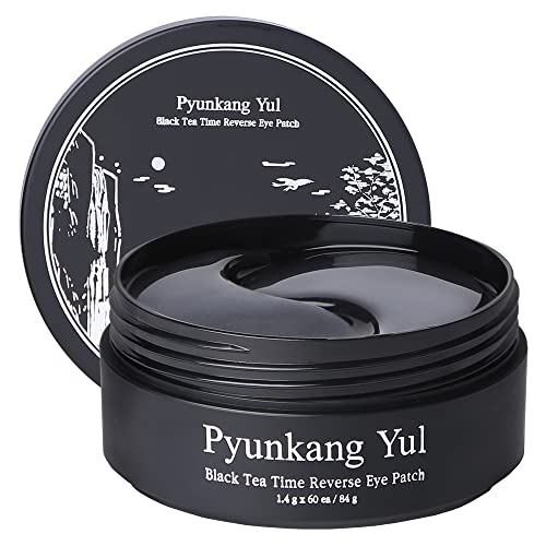 Pyunkang Yul [PKY] Black Tea Time Reverse Eye Patch for Anti-Aging, Deep Nourishing with Low-Molecular Collagen, Dark Circles & Fine Line Care with Kombucha, Korean Skincare (30 Pairs)