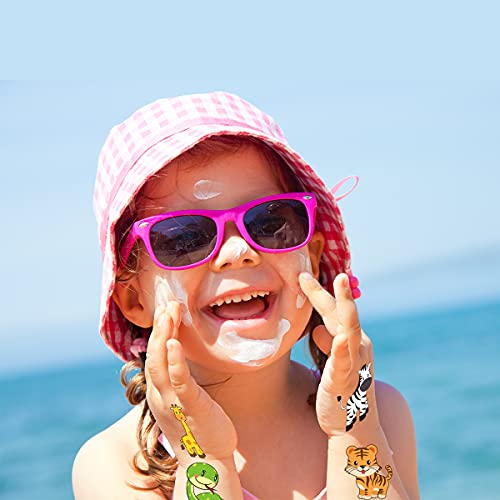 Animal Temporary Tattoos for Kids - 60 Pack Safari Party Favors