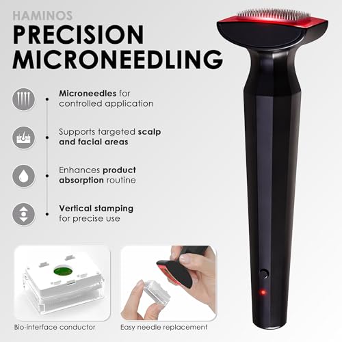 HAMINOS Derma Stamp 0.25mm Microneedling with Red Light & Microcurrent