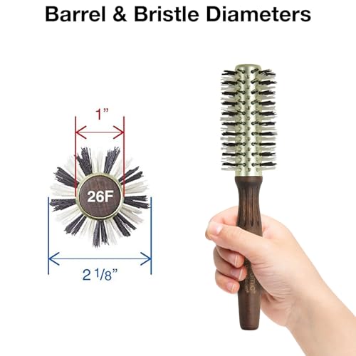 Olivia Garden Ecoceramic Firm Bristles Round Thermal Hair Brush (not electrical)
