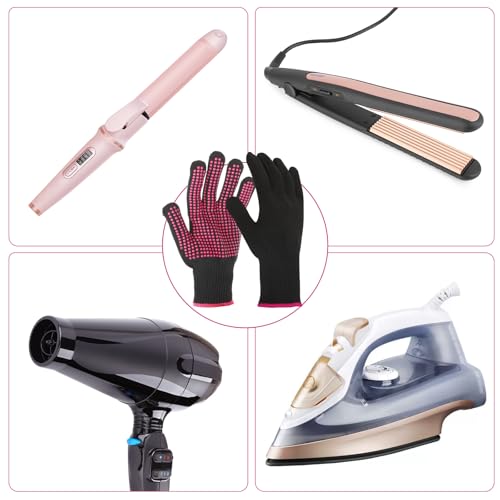 Heat Resistant Gloves for Hair Styling, 2 Pack